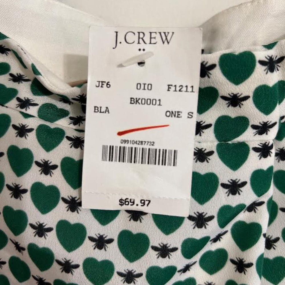 NWT J. Crew Collection Bee & Heart Lined Shorts - Size 10 - Rare - Picture 4 of 9